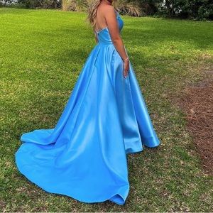 Blue Sherri Hill size 0 style 55054